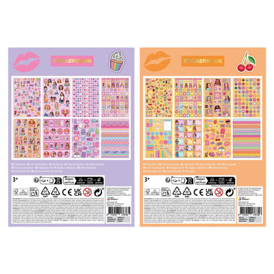 Besties Stickerbuch Neon A5 8 Blatt
