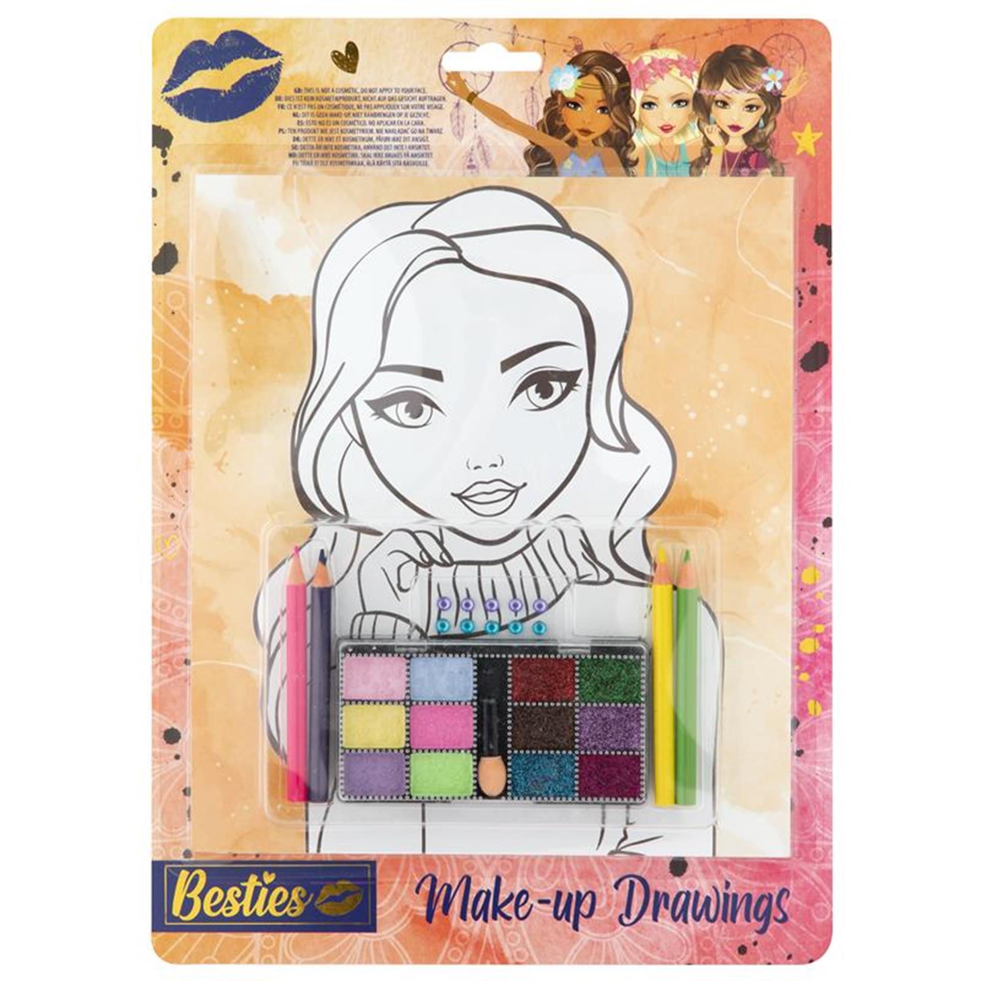 Besties machen Ihre eigenen Make -up -Zeichnungen A4