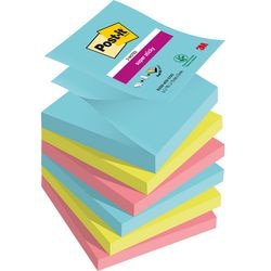 Z-Notes Post-it Super Sticky 76x76mm sortierte Packung 6 Stück 90 Blatt