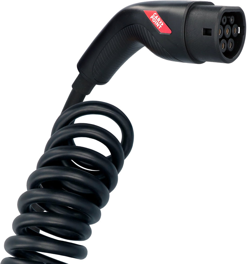 Carpoint Spiralladekabel Elektroauto Typ2>2 32a 1ph 6 Meter