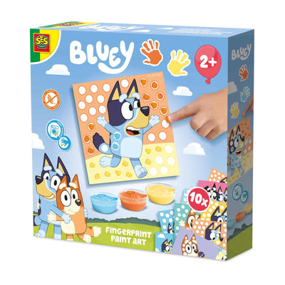 Ses creative bluey – Fingerfarbe – Babyspielzeug – vegan glutenfrei – waschbar – für Kinder ab 1 Jahr – 10 Karten