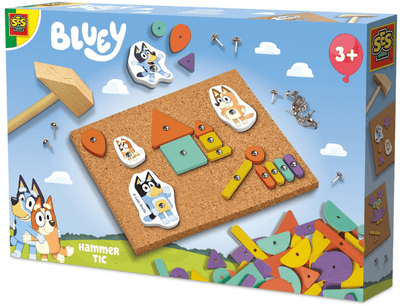 Ses Creative Bluey – Klopfhammer – für Kinder ab 3 Jahren – 24 Formen und 4 Bluey-Figuren