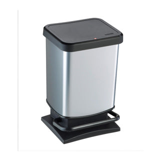 Rotho Rotho Paso Pedal Bin 20L Silber Metallic