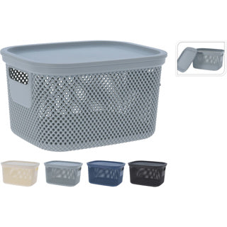 Aufbewahrungsbox mit Deckel 6 Liter 4 Assorti