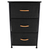 Schrank mit 3 Klappschubladen und Eisenrahmen 45x30x73