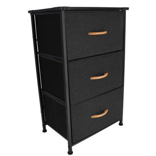 Schrank mit 3 Klappschubladen und Eisenrahmen 45x30x73
