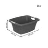 Rotho -Wäschereikorb 25 Liter Blumen grau