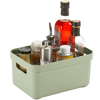 Sigma Home Aufbewahrungsbox 5l grün 252x175x122mm | 3 Stück