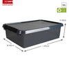 Comfort Line Aufbewahrungsbox 32 Liter transparent grau schwarz 60 x 40 x 18 cm | 2 Stk