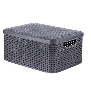 Curver Curver Storage Box Style mit Deckel M 18 l Metallic Silberfarbe