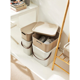 Rotho Decoration Storagebox Albula Light 12 l Cappuccino