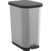 Rotho Ribbo Pedal Bin 35L Silber Metallic Anthrazit