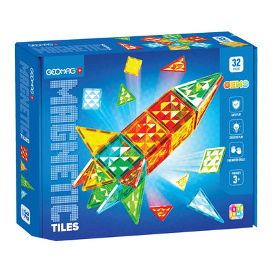Geomag Magnetplättchen Edelstein-Raketen-Set – 32-tlg.