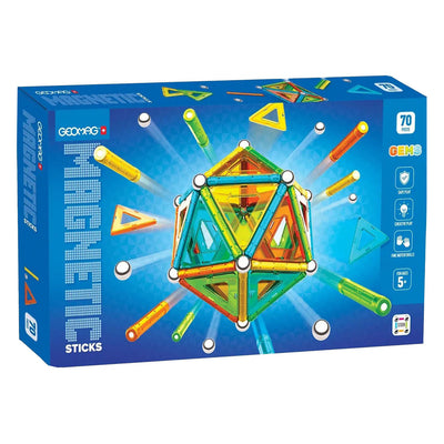 Geomag Magnetstäbe Edelstein-Set – 70 Stück.