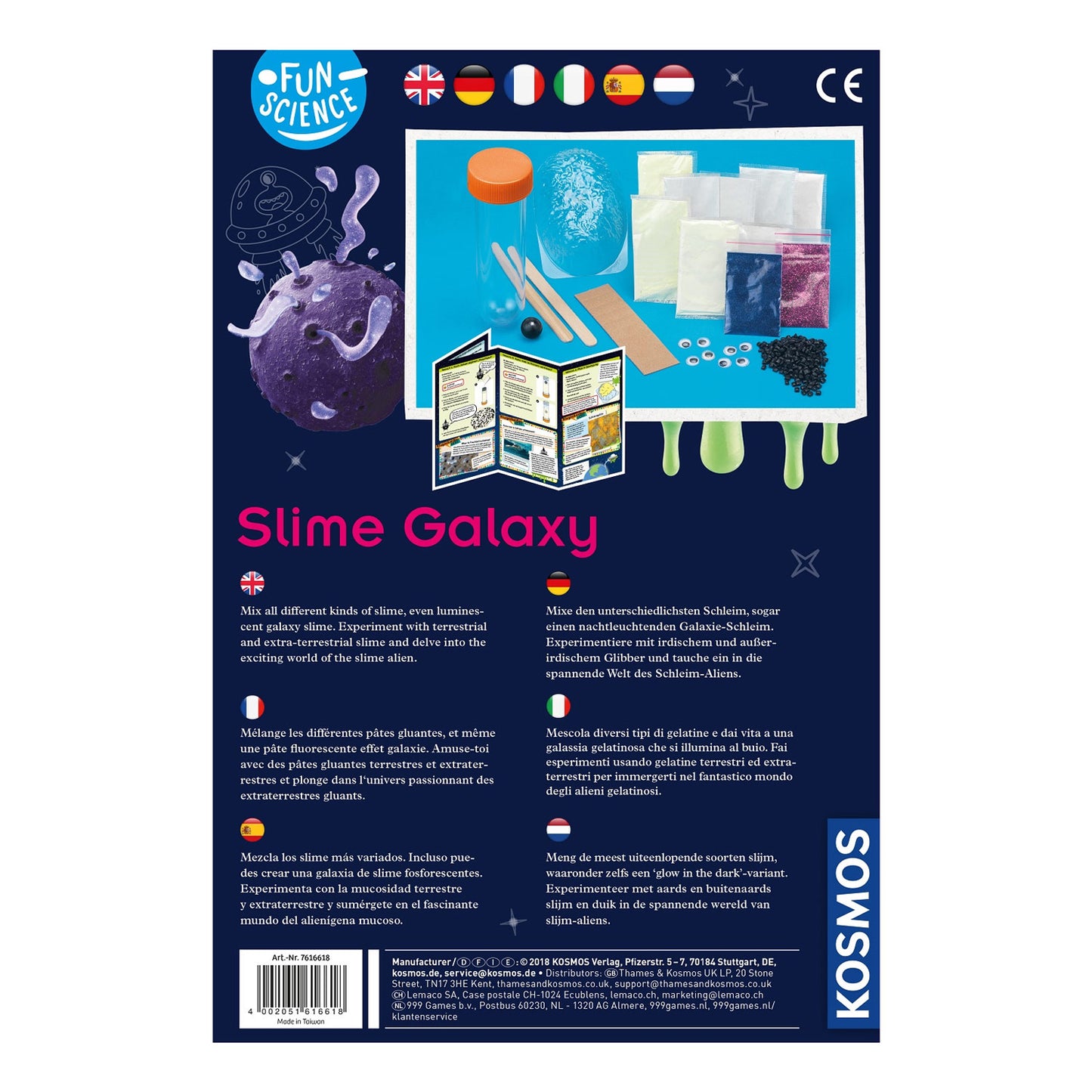 Kosmos -Experiment mit außerirdischem Schleim
