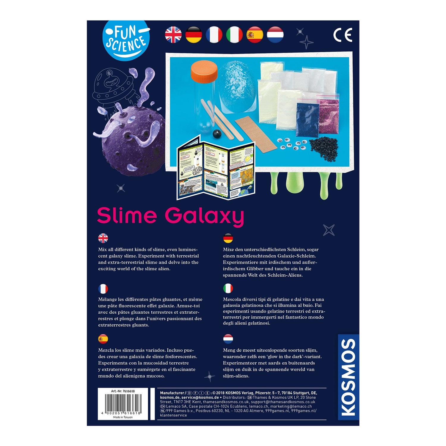 Kosmos -Experiment mit außerirdischem Schleim