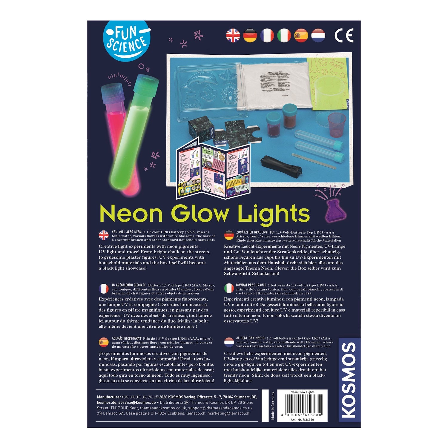 Cosmos Neon Glow Experimente