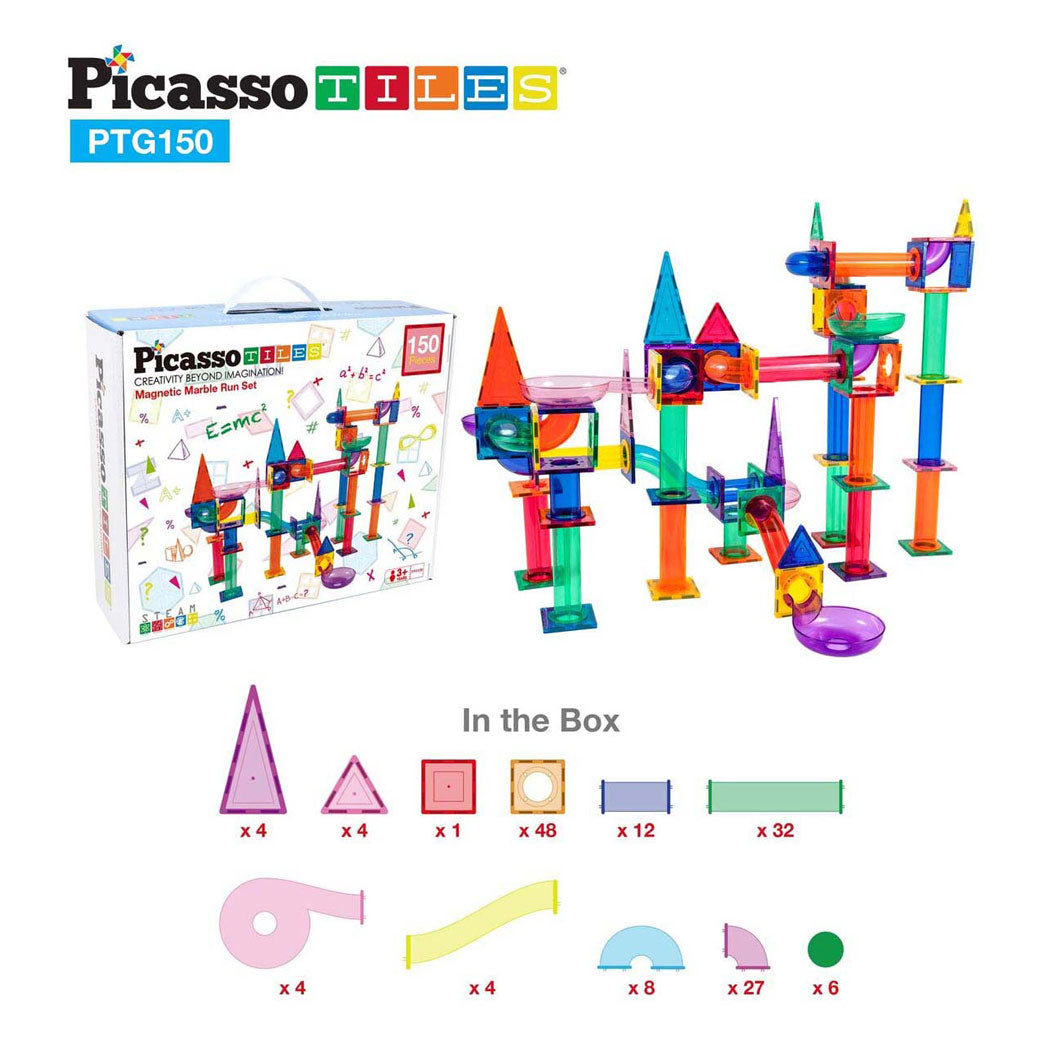 Selecta Picassotiles Marmor Lauf - Magnetische Gebäudefliesen, 150dlg.