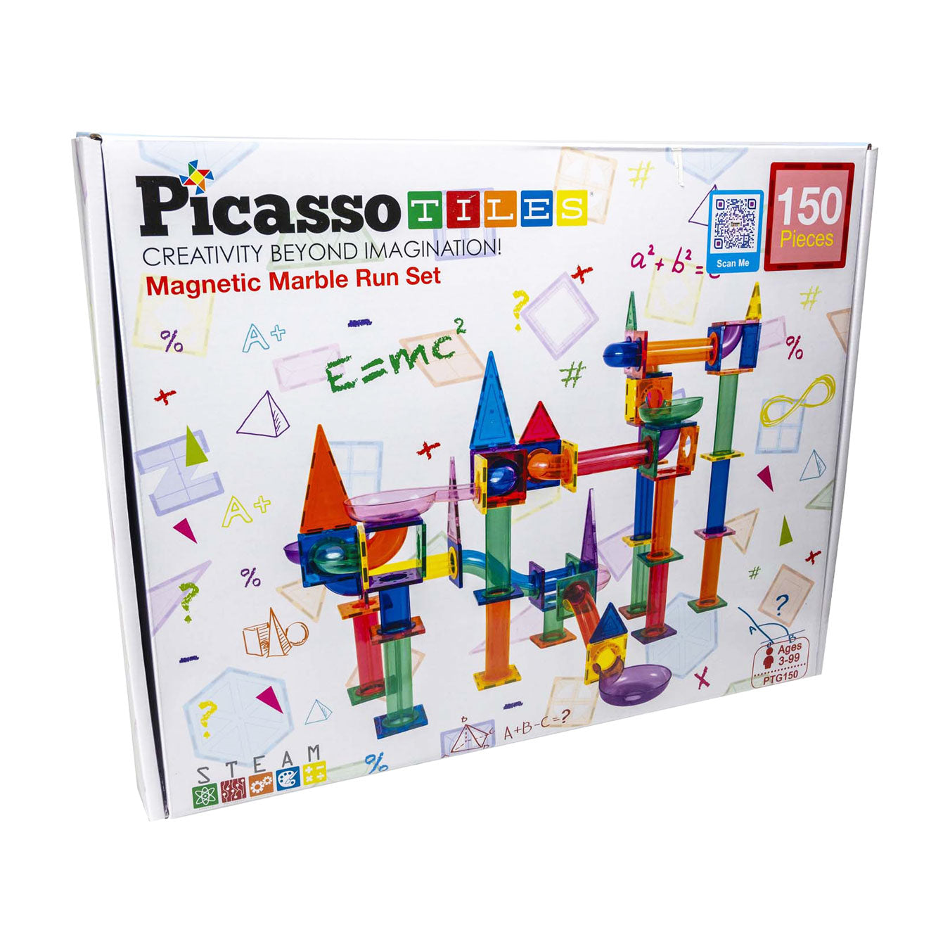 Selecta Picassotiles Marmor Lauf - Magnetische Gebäudefliesen, 150dlg.