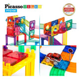 Selecta Picasso-Kugelbahn und Rennstrecke – magnetische Bauplättchen – 108 Stück. - afbeelding 4