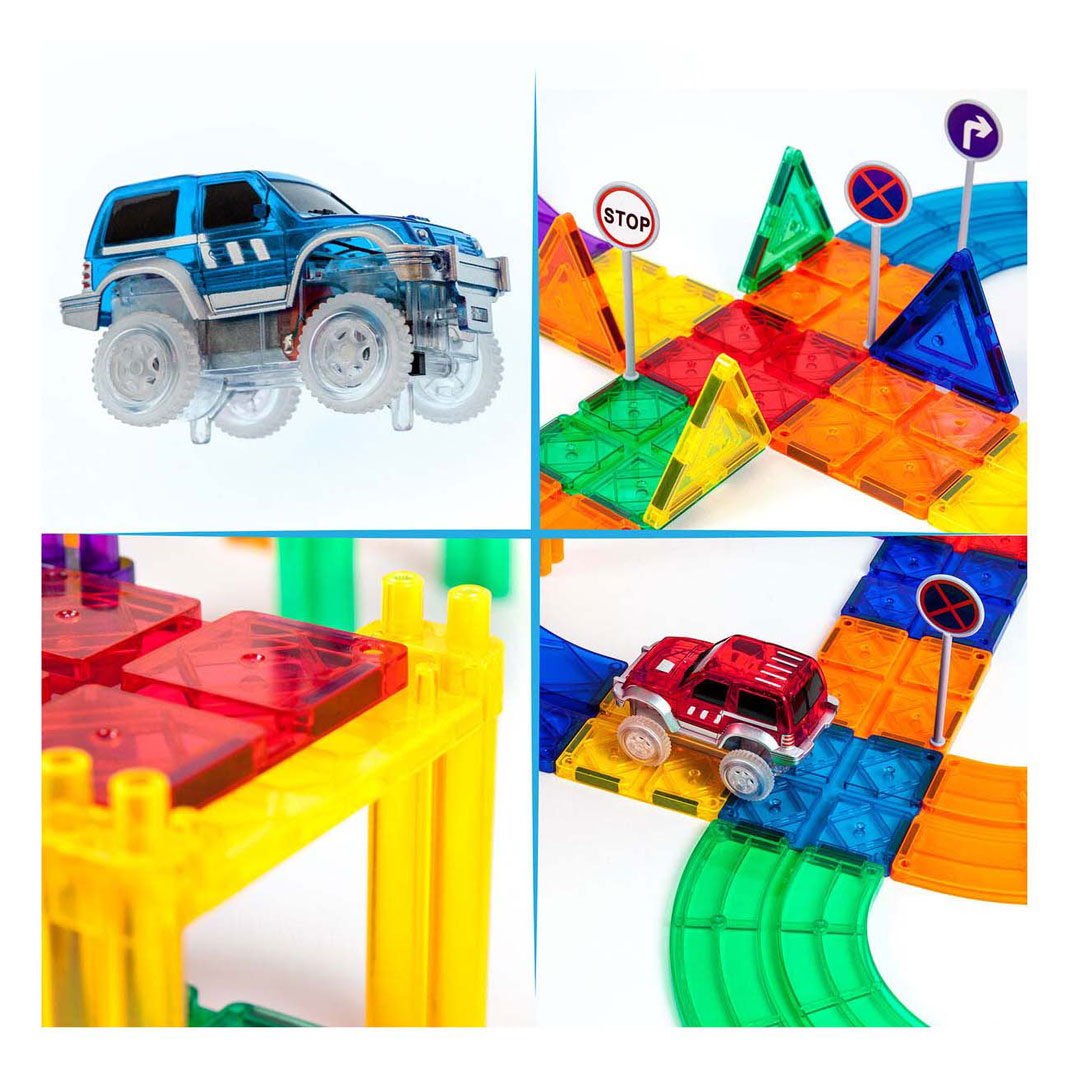Selecta Picassotiles Race Track - Magnetic Building Tiles, 50DLG.