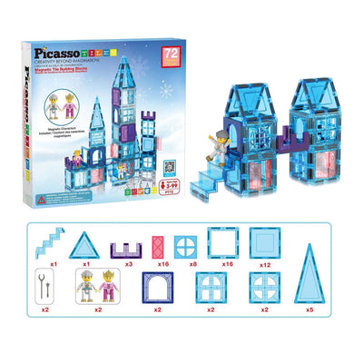Selecta picassotiles Winterthema - Magnetische Gebäudefliesen, 72dlg.