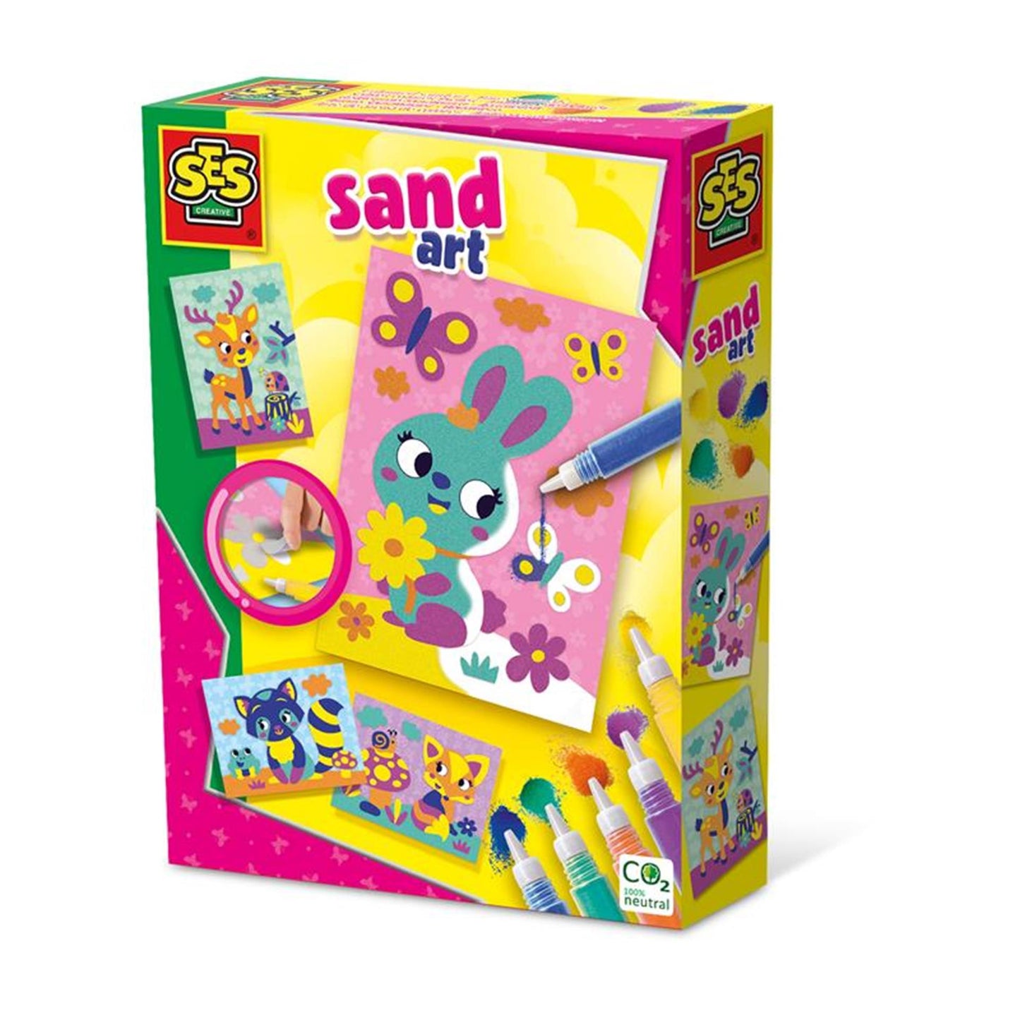 SES gefärbte Sandkunst - Waldtiere