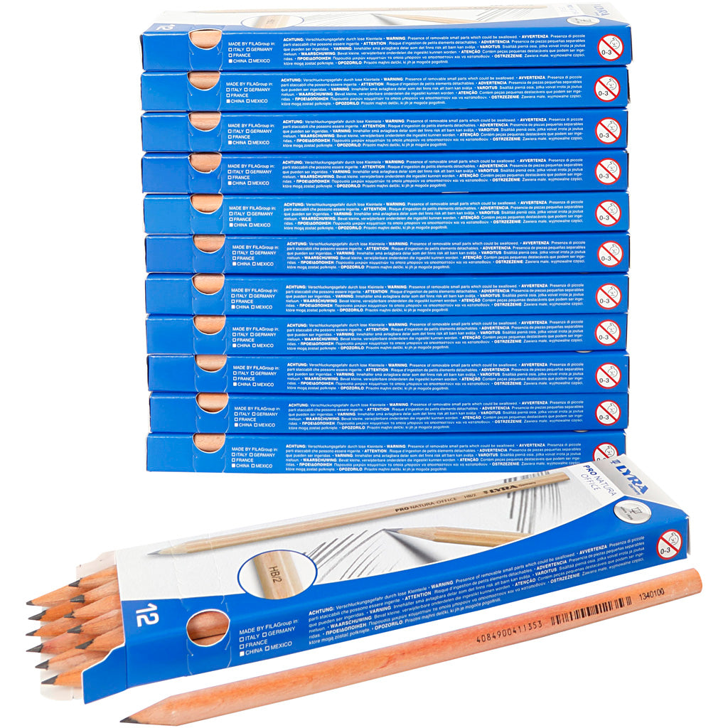 Lyra School Stifte, L: 18 cm, HB, Dicke 7 mm, Füllung 2 mm, 12x12 Stück 1 Box