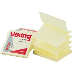 Z-Notes Bürodepot, 76 x 76 mm, gelb, Zickzack, repositionierbar, 100 Blatt