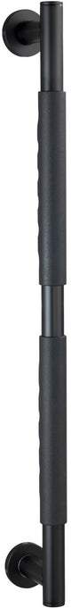 Wenko Wandgriff Secura 65cm schwarz Edelstahl mit Anti-Rutsch-Soft-Touch-Griff – Sicherheitsgriff – Wandhalterung – Badewannengriff – Belastbarkeit max. 120 kg - TÜV geprüft, geprüft und zertifiziert - Schwarz