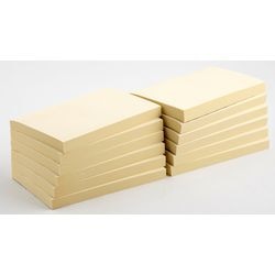 Notizen Büro-Depotpapier 127x76mm gelb recycelt 100 Blatt