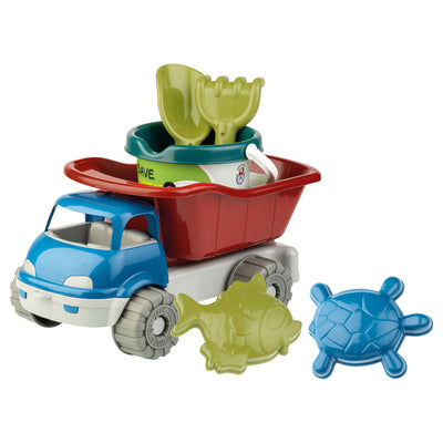 Androni -Eimer -Set mit Spitzen -LKW -Recycling -Plastik, 6dlg.