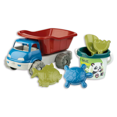 Androni -Eimer -Set mit Spitzen -LKW -Recycling -Plastik, 6dlg.