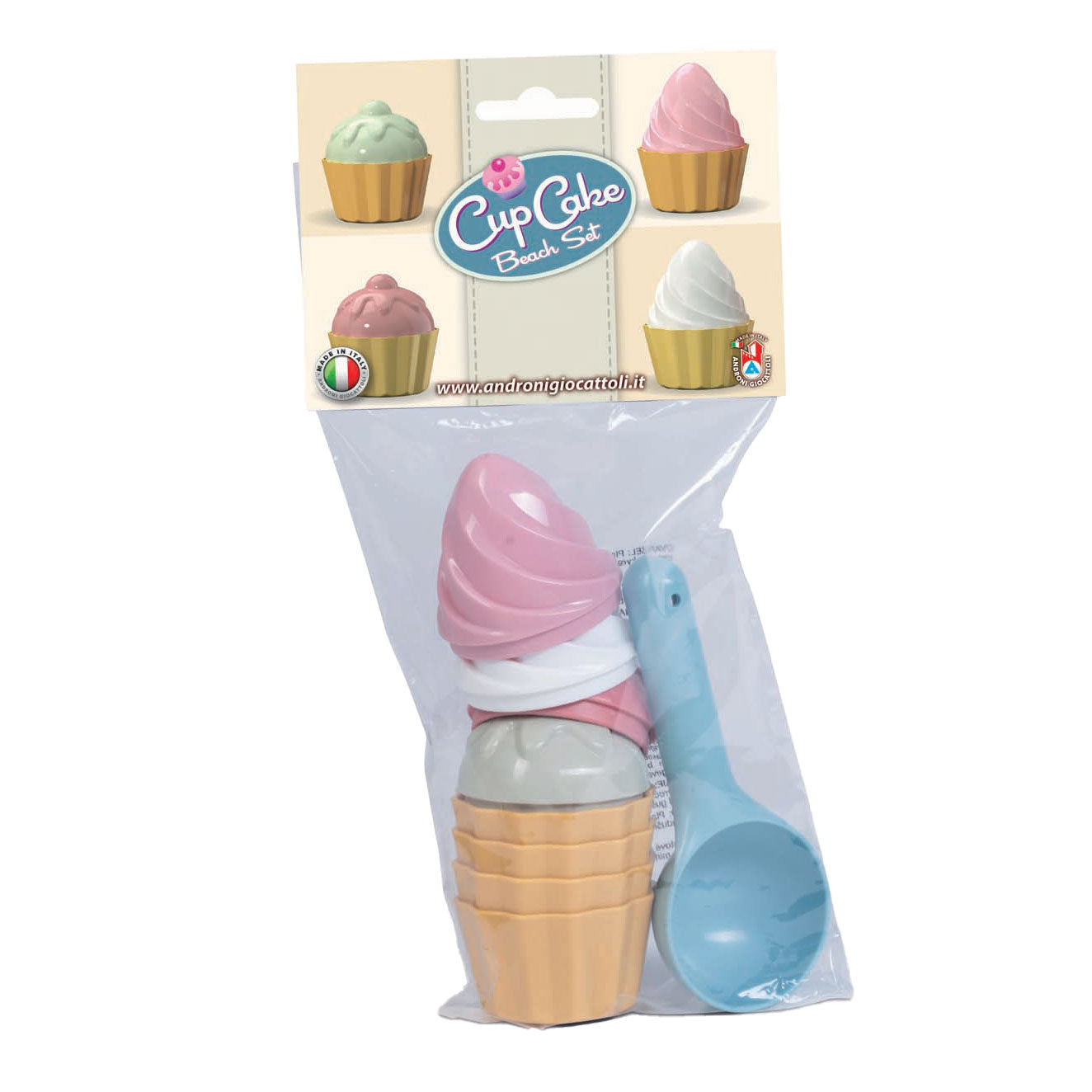 Androni Cupcake Sandformen mit Schaufel, 9dlg.