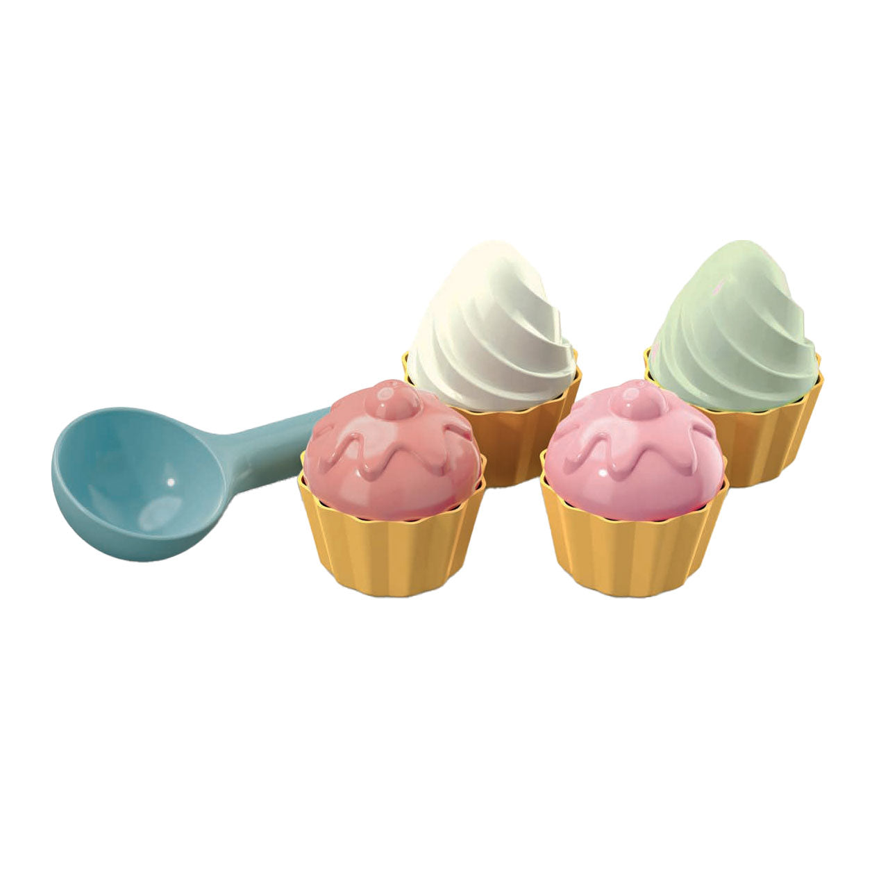 Androni Cupcake Sandformen mit Schaufel, 9dlg.