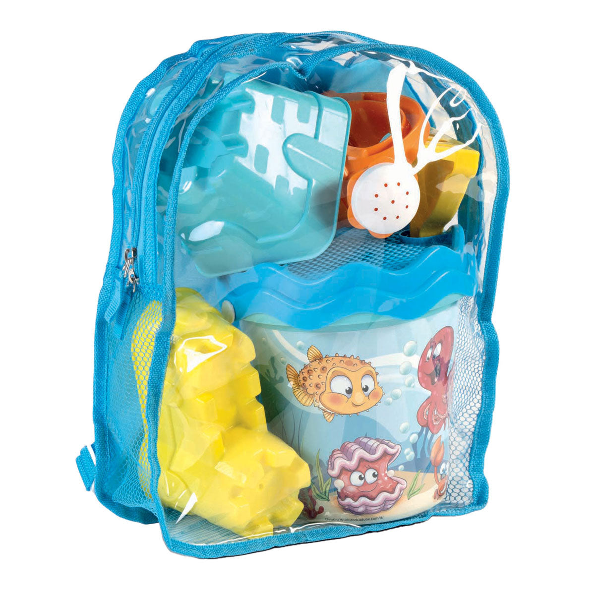 Androni -Rucksack mit Strand -Ehe -Tieren, 7dlg.