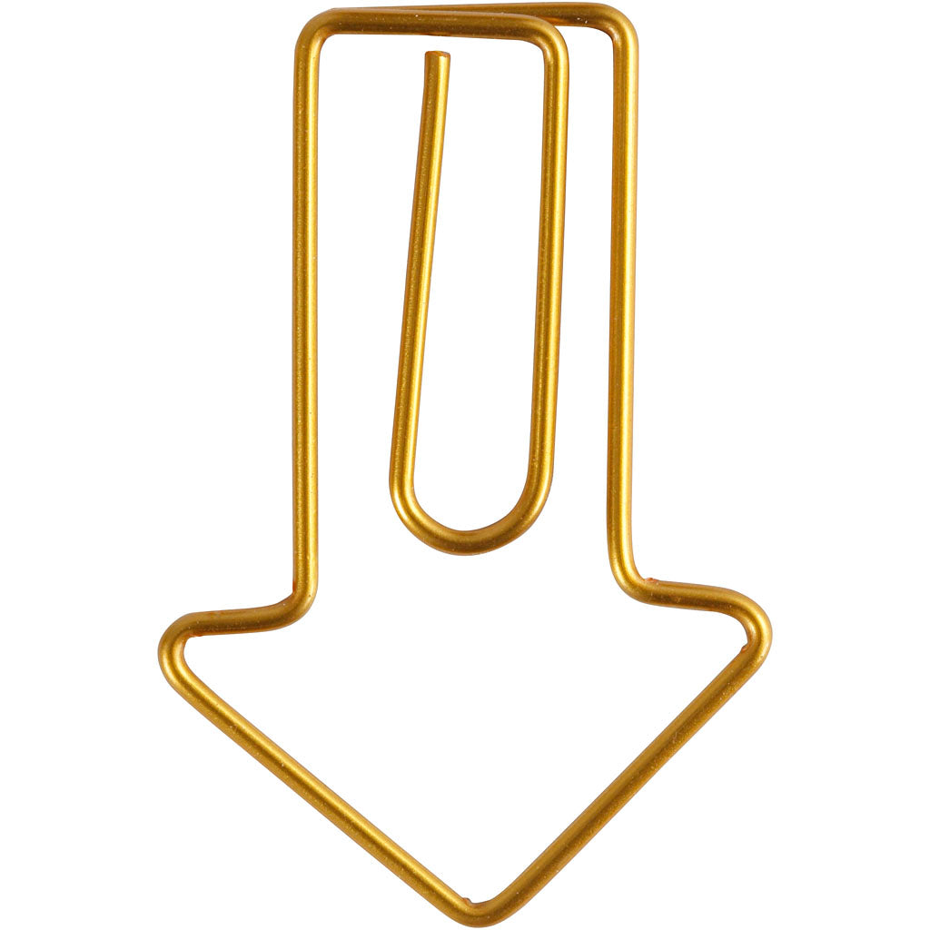 Creativ Company Clips, Pfeil, Größe 40x25 mm, Gold, 6 Stück 1 Box