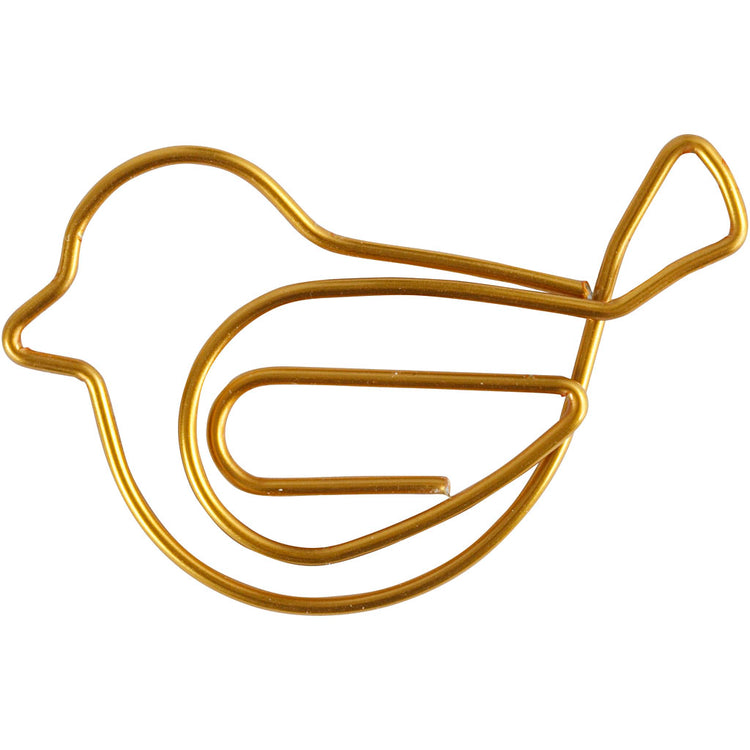 Creativ Company Klammern, Vogel, Größe 32x40 mm, gold, 6 Stück 1 Box