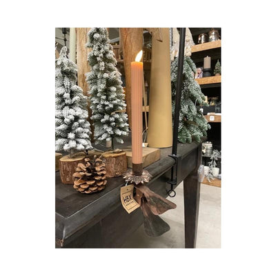 Hbx Natural Living Kerzenständer mit Clip Bonez Bronze 16x7cm
