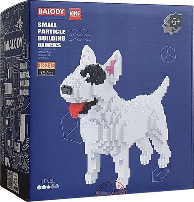 Balody Bull Terrier Hund mit Nanoblocks Mini Lego Building Stones 797 Teile