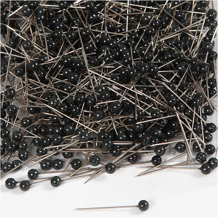 Creativ Firmenkartenpins, L: 25 mm, D 4 mm, schwarz, 1000 Stück 1 Box