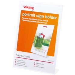 Einseitiger Halter für A5 transparentes schräges Modell