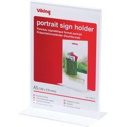 Zweiseitiger Halter für transparentes Standmodell im A5-Format