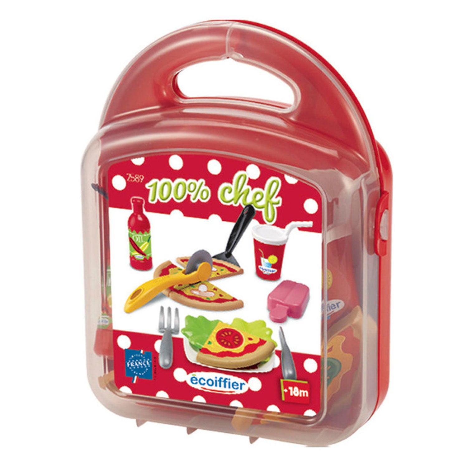 Ecoiffier 100% Chef Pizza im Koffer