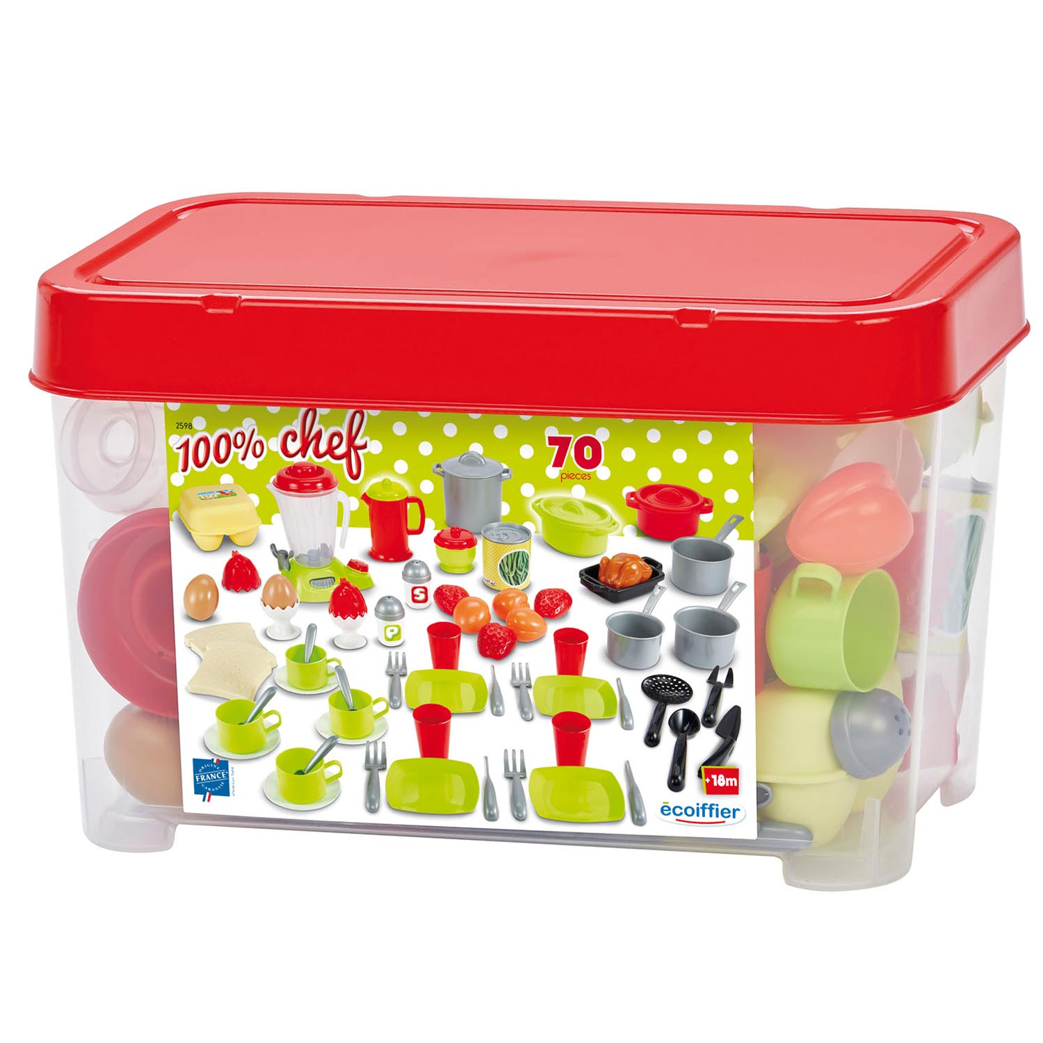Ecoiffier 100% Service Chef in der Lagerbox