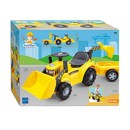 Ecoiffier -Wandertraktor mit Frontlader und Wagen