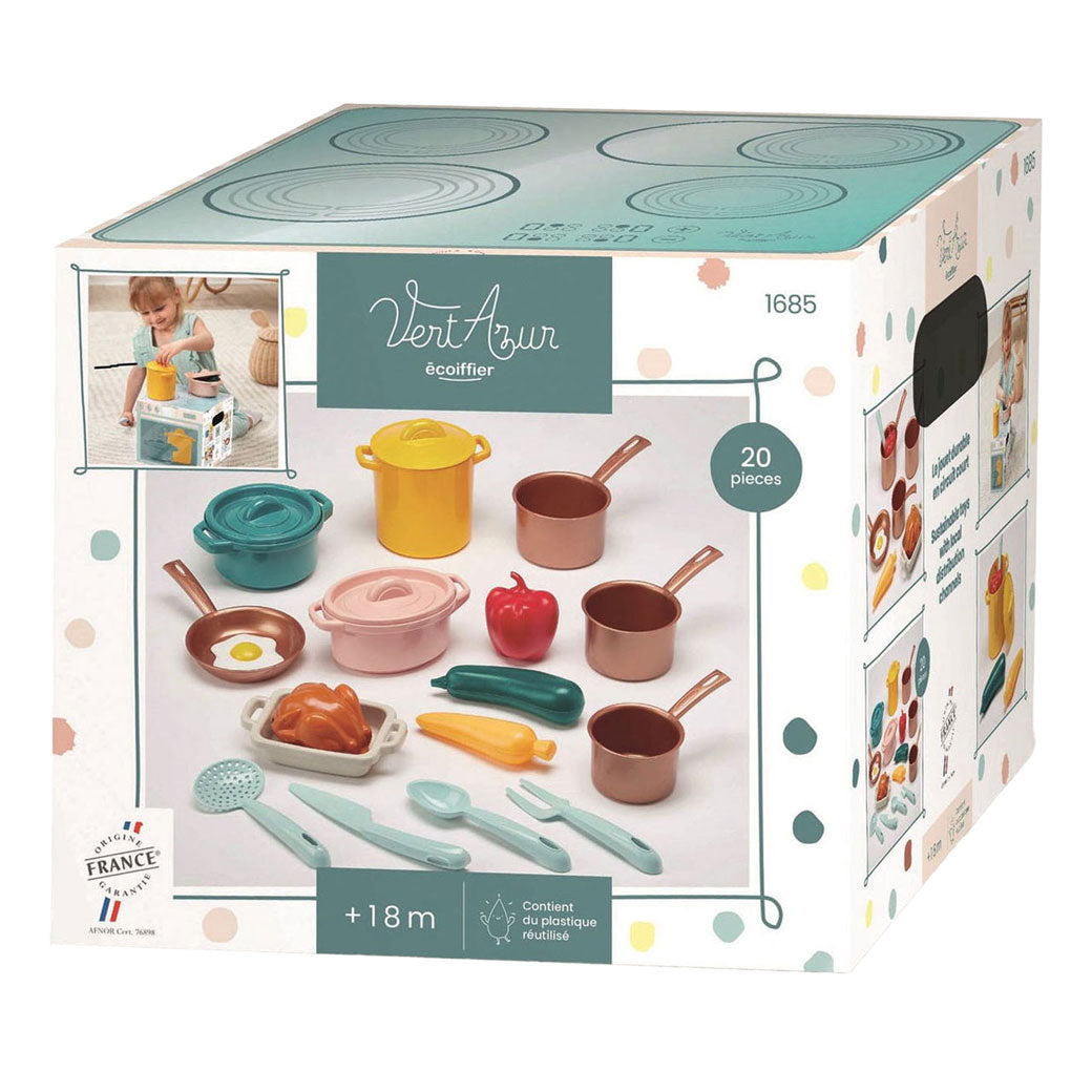 Ecoiffier Play Set Pans und Playets mit Kartonofen, 20dlg.