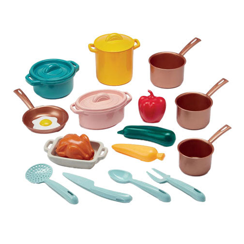 Ecoiffier Play Set Pans und Playets mit Kartonofen, 20dlg.