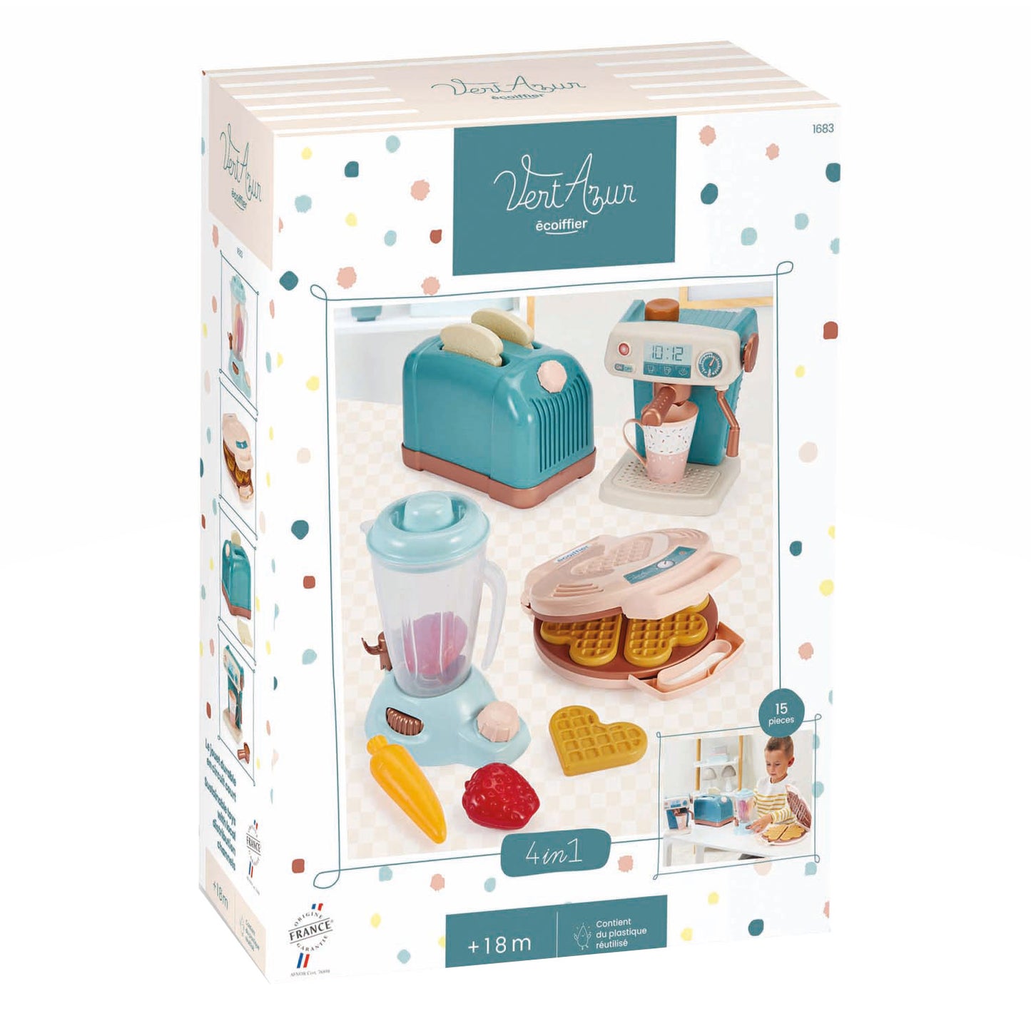 Ecoiffier Kitchen Set Complete 4in1, 15dlg.