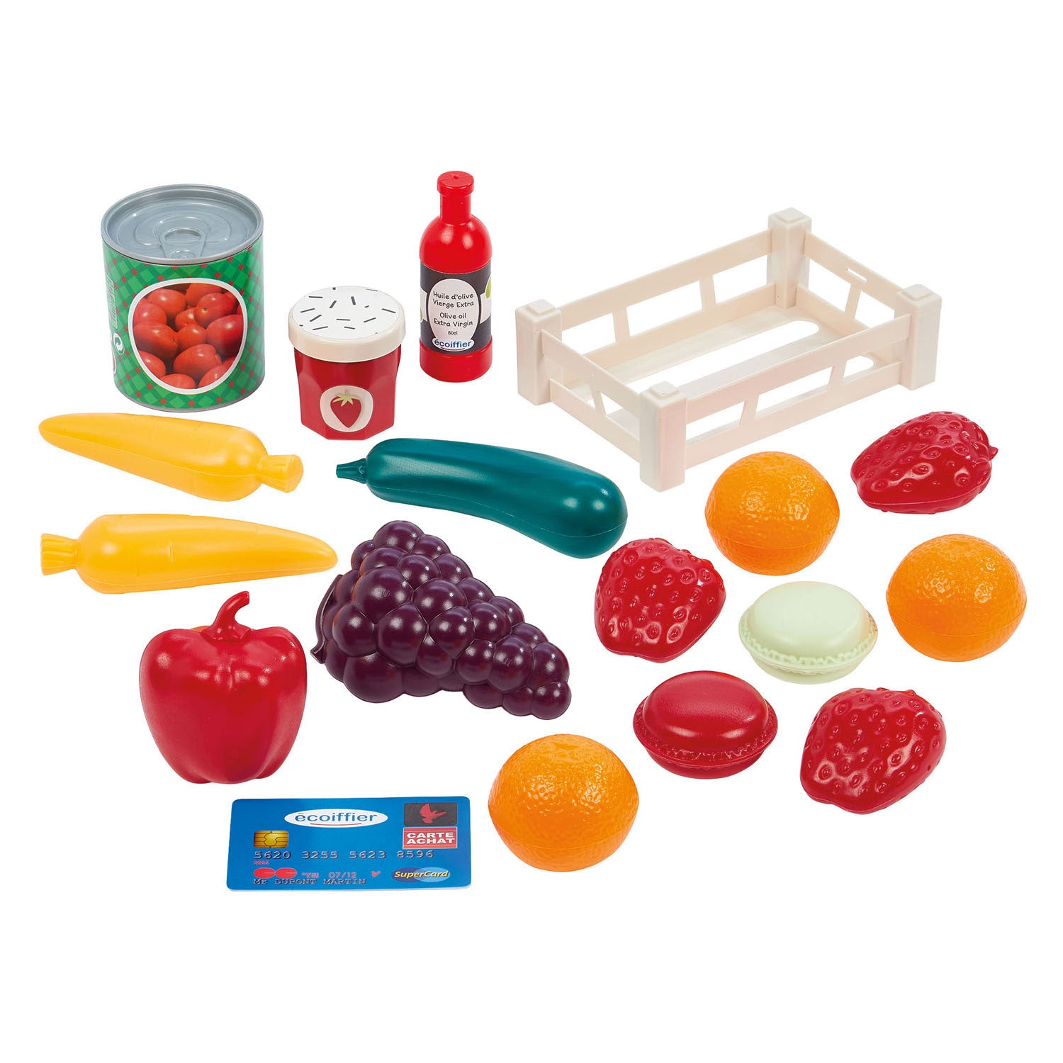 Ecoiffier 100 % Chef Ladentheke und Einkaufswagen – 20 Stk.